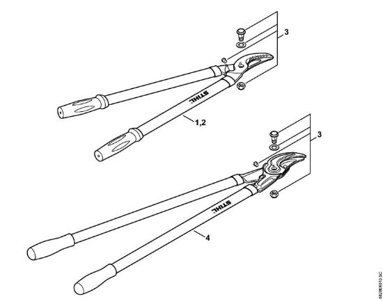 Meci - Å karje za rezanje vej z obvodom della Marca Stihl